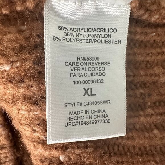 Copper Key Rust Chunky Crew Neck Soft Sweater (XL) - Picture 12 of 13